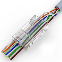 Wtyk przelotowy RJ45 kat. 5e UTP CCAS-RJ5E-UTP-EZ