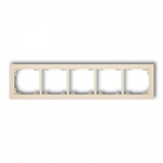 DECO Ramka uniwersalna pięciokrotna beżowa 1DR-5