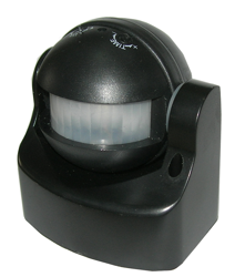 ORNO Czujnik ruchu natynkowy 180°, pionowa regulacja, IP44, 1200W, czarny OR-CR-201/B