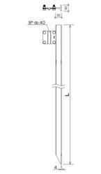 AN-KOM Uziom teowy L=1000mm AN-53G/OG/