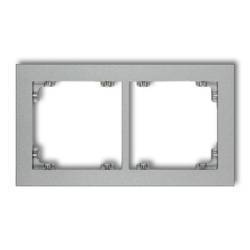 DECO Ramka uniwersalna podwójna srebrny metalik 7DR-2