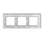 Ramka Uinwersalna 3-krotna transparentna, spód biały Deco Art - Efekt Szkła 52-0-DRS-3