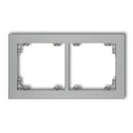 DECO Ramka uniwersalna podwójna srebrny metalik 7DR-2