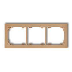 DECO Ramka uniwersalna potrójna złoty metalik  8DR-3