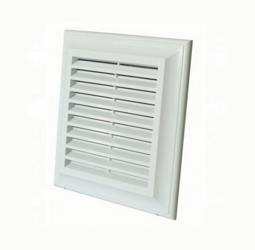 VENTIKA Kratka wentylacyjna 180x250 mm z siatką i kołnierzem prostokatnym 138x208 mm biała EL250A
