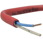 Kable sygnalizacji pożaru do układania na stałe, ekranowany YnTKSYekw 1x2x0,8 mm