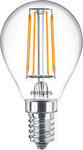 Żarówka LED Philips CorePro luster filamentowa 4,3-40W E14 827 P45 Clear Biała ciepła