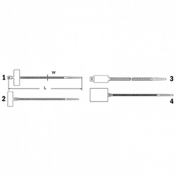 HAUPA opaska kablowa z miejscem na napis 25x8mm 262844