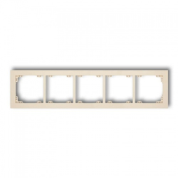 DECO Ramka uniwersalna pięciokrotna beżowa 1DR-5