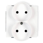 DECO Mechanizm gniazda podwójnego do ramki 2x2P biały DGPR-2