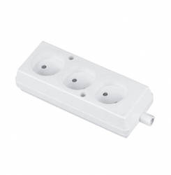 Gniazdo wtyczkowe potrójne 3x2P 16A 250V GN-360