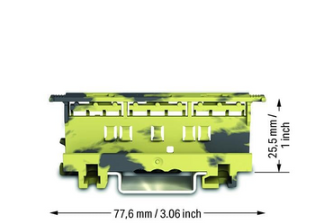 WAGO Adapter montażowy seria 221 4mm² do montażu na szynie TS 35 ciemnoszary-żółty