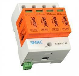 SIMTEC Warystorowy ogranicznik przepięć typ 1+2 klasa B+C 4P czterobiegunowy
