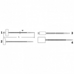 HAUPA Opaska kablowa z miejscem na napis 100x2,5mm 25x8mm