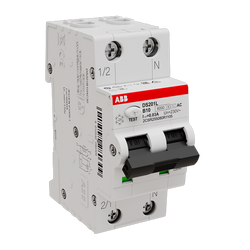 ABB Wyłącznik różnicowo-prądowy z członem nadprądowym DS201 B10A/0,03; typ AC; I=10A; In= 30mA