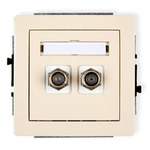 DECO Mechanizm gniazda antenowego podwójnego typu F (2x SAT, niezależne) 1DGF-2