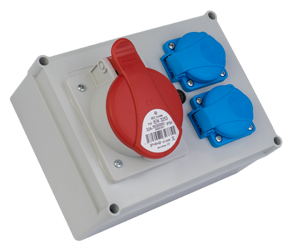 SEZ Rozdzielnica przenośna z uchwytem ROSP 3231 D, 1*32A/5P + 2*230V 16A IP54
