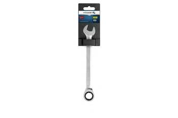 Hogert Klucz płasko oczkowy z grzechotką ze stali CrV, 17 mm, 72T HT1R017