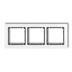 DECO Ramka 3-krotna efekt szkła biały biała-grafit 0-11-DRS-3