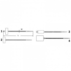 HAUPA Opaska kablowa z miejscem na napis 100x2,5mm 25x8mm