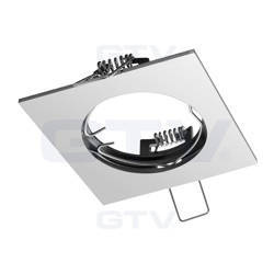 GTV Sufitowa oprawa punktowa kwadrat odlew IP20 inox PORTO  OP-PROD4-02