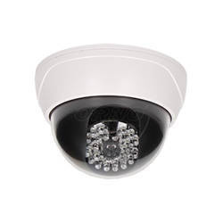 ORNO Atrapa kamery kopułowej monitorującej CCTV z diodami podczerwieni BIAŁA OR-AK-1202