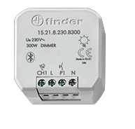 Finder YESLY Ściemniacz bezprzewodowy 1-kanałowy 12-24V DC 8A 200W do puszki 15.21.9.024.B200