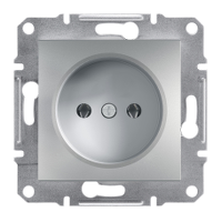 Schneider Asfora Gniazdo pojedyńcze bez uziemienia, bez ramki ALUMINIUM EPH3000161