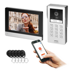 ORNO GAYD, zestaw wideodomofonowy jednorodzinny, 2-żyłowy, 8", Wi-Fi, ekran dotykowy, 2MP Full HD, RFID, szyfrator