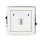 DECO Mechanizm ładowarki USB pojedynczej 5V, 1A biały DCUSB-1