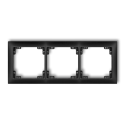 DECO Ramka uniwersalna potrójna Deco Soft czarny mat 12DRSO-3