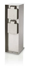 PHILIPS myGarden Słupek ogrodowy zasilający z uziemieniem Rock inox, IP44 171084746