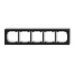 DECO Ramka uniwersalna pięciokrotna czarny 12DR-5