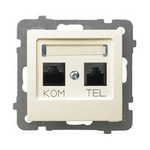 AS Gniazdo komputerowo-telefoniczne ecru GPKT-G/F/m/27
