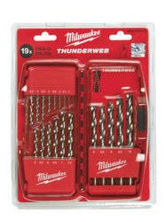 Milwaukee Zestaw wierteł do metalu THUNDERWEB - DIN 338 THW H SS-G (19 sztuk)