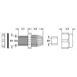 HAUPA Dławica mosiężna niklowana M16 250602