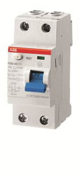 ABB Wyłącznik różnicowo-prądowy serii STANDARD F202-AC-16/0,01; 2-polowy; typ AC; I=16A; In= 10mA 2CSF202001R0160