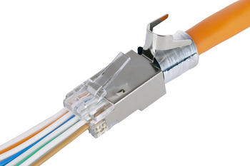Wtyk przelotowy RJ45 kat. 6A/6 STP CCAS-RJ6A-STP-BW