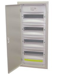 Rozdzielnica podtynkowa z ściąganym czołem RP12-4z N+PE 48 modułowa 675x285x120mm z zamkiem