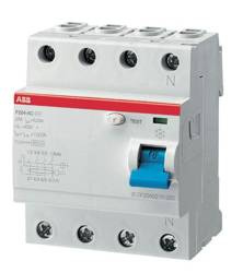 ABB Wyłącznik różnicowo-prądowy serii STANDARD F204-AC-100/0,3; 4-polowy; typ AC; I=100A; In= 300mA 2CSF204001R3900