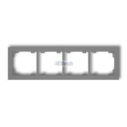 DECO Ramka uniwersalna poczwórna z tworzywa szary mat 27DR-4
