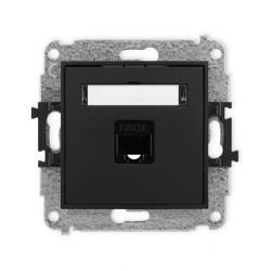 12MGK-1 Gniazdo komputerowe pojedyncze RJ45 kat. 5e Karlik MINI -czarny mat
