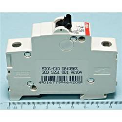 ABB Wyłącznik nadmiarowo-prądowy serii STANDARD 1-polowy C 10A 6kA S201-C10 2CDS251001R0104