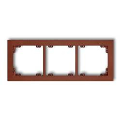 DECO Ramka uniwersalna potrójna brązowy metalik 9DR-3
