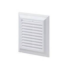 VENTIKA Kratka wentylacyjna 140x140 mm z siatką i kołnierzem prostokatnym 100x100 mm biała EL140A