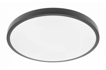 GTV Plafoniera ATOL LED, Ø400mm, 4000K, 32W, 2560lm, AC220-240V, 50/60 Hz, PF>0,9, IP54, black, 3y