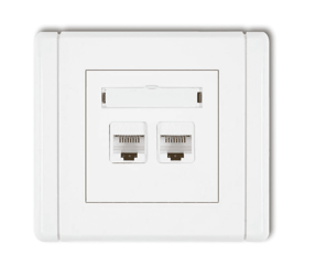 FLEXI Gniazdo komputerowe podwójne 2x RJ45  białe