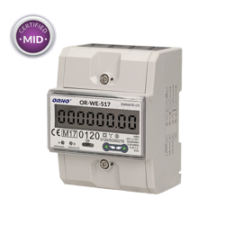 Licznik  3-fazowy energii elektrycznej 80A,wielotaryfowy, RS485MID
OR-WE-517