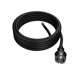 Przewód przyłączeniowy narzędziowy, gumowy z wtyczką prostą 3x2,5 mm² H05RR-F długość: 5m