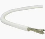 Przewód w izolacji silikonowej, bezhalogenowy SiF 1x1,5 mm² biały, 300/500V temp. pracy: -60°C - +180°C